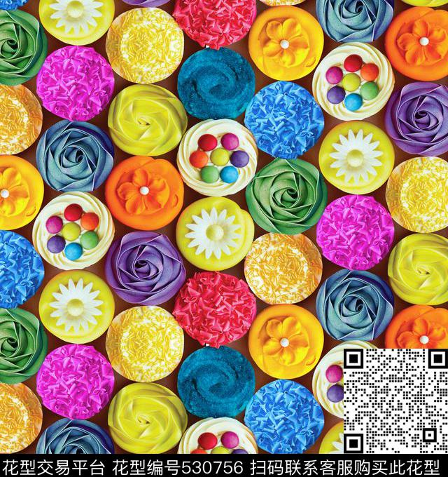 休闲风奶油数码印花华亿平台下载（图片编号: 530756） - 瓦栏（Walan）