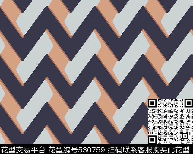 几何线条传统印花华亿平台下载（图片编号: 530759） - 瓦栏（Walan）