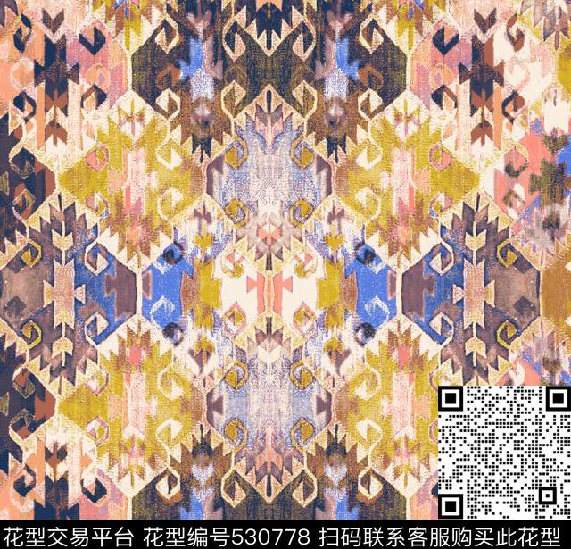 几何肌纹数码印花华亿平台下载（图片编号: 530778） - 瓦栏（Walan）