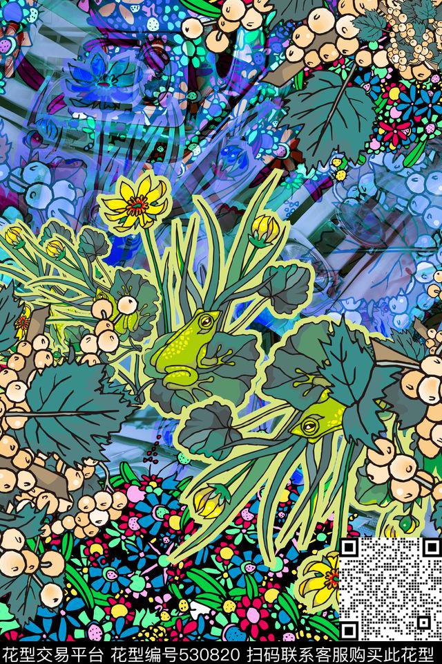 风景花卉清新数码印花华亿平台下载（图片编号: 530820） - 瓦栏（Walan）