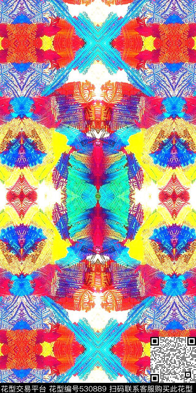 时尚个性抽象卫衣外套羽绒服数码印花华亿平台下载（图片编号: 530889） - 瓦栏（Walan）