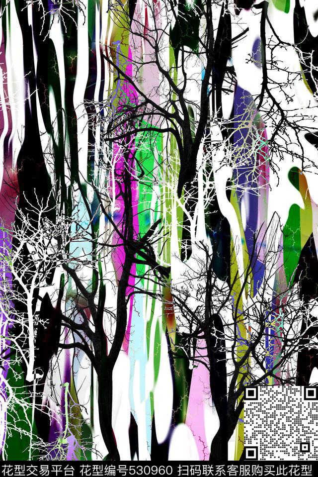 当代风景森林数码印花华亿平台下载（图片编号: 530960） - 瓦栏（Walan）