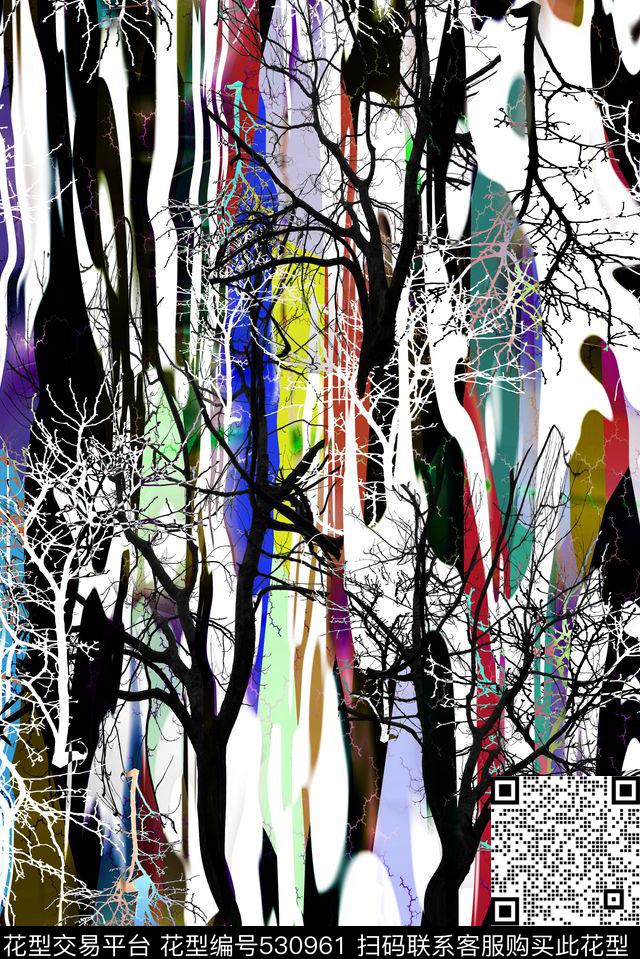 当代时尚风景数码印花华亿平台下载（图片编号: 530961） - 瓦栏（Walan）