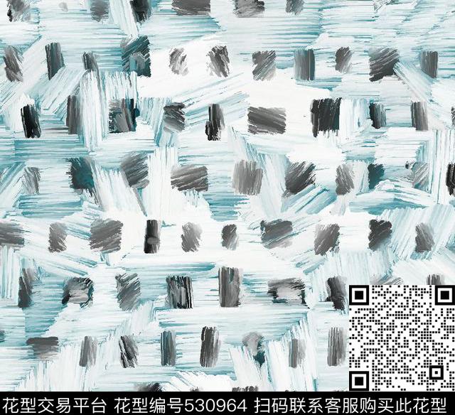 条子几何块面数码印花华亿平台下载（图片编号: 530964） - 瓦栏（Walan）