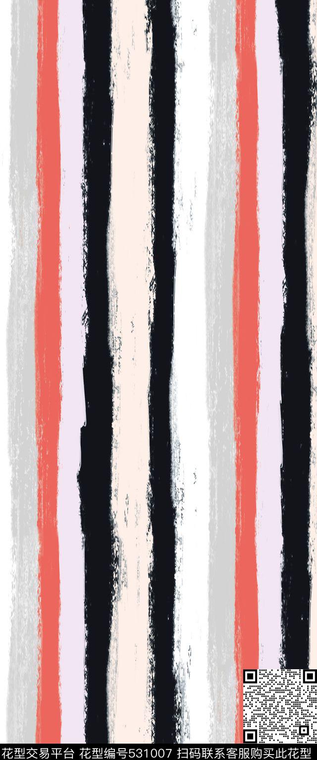 简约条子油画传统印花华亿平台下载（图片编号: 531007） - 瓦栏（Walan）