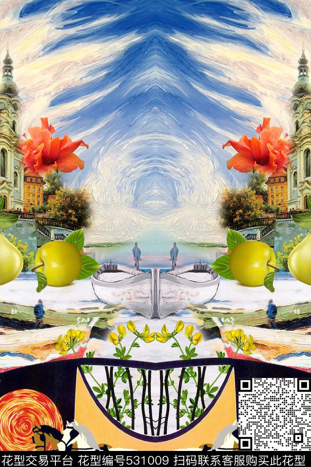 定位风景水果数码印花华亿平台下载（图片编号: 531009） - 瓦栏（Walan）