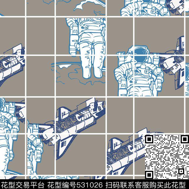 分割太空人条格传统印花华亿平台下载（图片编号: 531026） - 瓦栏（Walan）