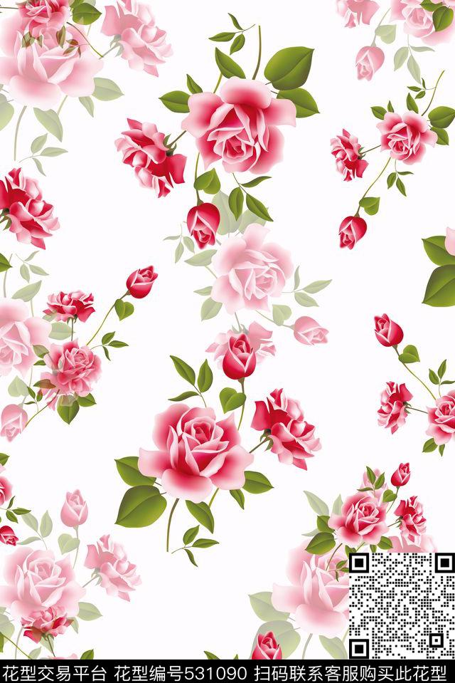 清爽流行时尚碎花服装家纺清爽流行时尚碎花服装家纺连衣裙花卉数码印花华亿平台下载（图片编号: 531090） - 瓦栏（Walan）