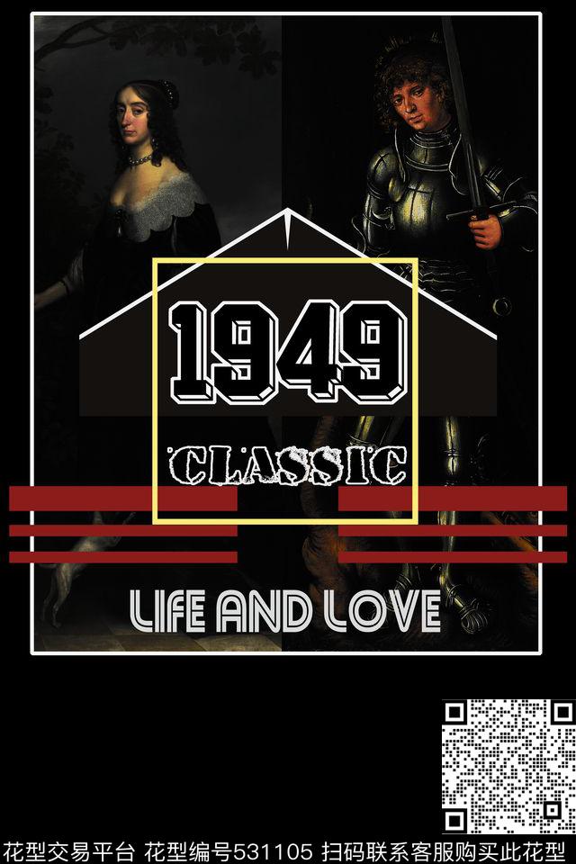 潮流复古男装华亿平台数码印花华亿平台下载（图片编号: 531105） - 瓦栏（Walan）