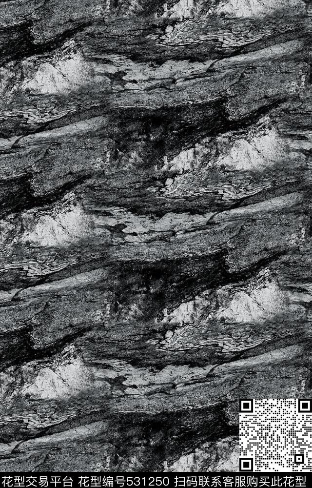 抽象山石纹理户外休闲数码印花华亿平台下载（图片编号: 531250） - 瓦栏（Walan）
