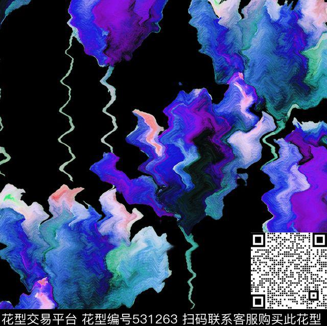 抽象郁金香油画数码印花华亿平台下载（图片编号: 531263） - 瓦栏（Walan）