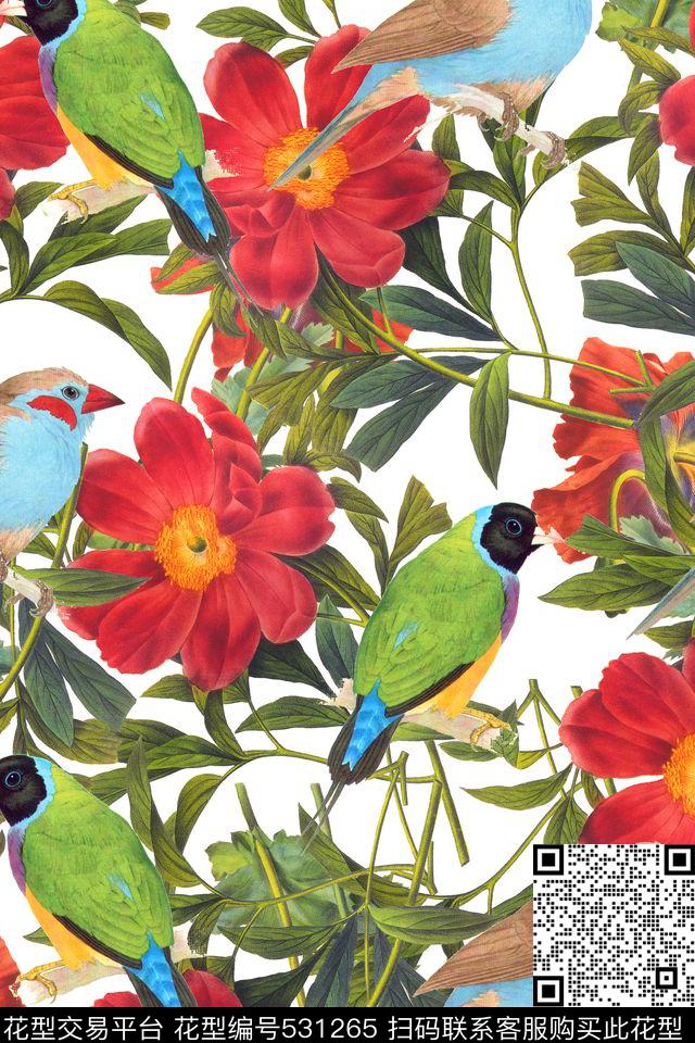 创意服装面料创意图案设计花卉数码印花华亿平台下载（图片编号: 531265） - 瓦栏（Walan）