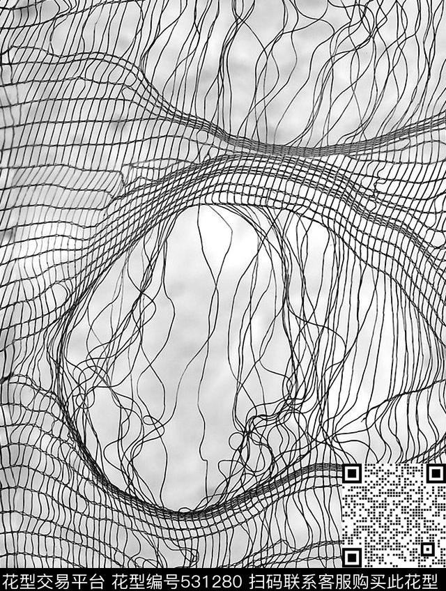 编织破洞线形原创时尙潮流传统印花华亿平台下载（图片编号: 531280） - 瓦栏（Walan）