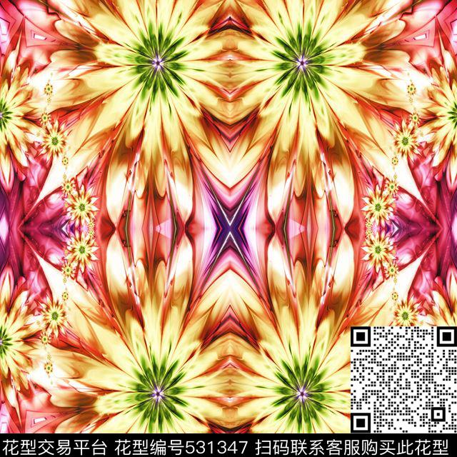 花五颜六色徇丽多彩数码印花华亿平台下载（图片编号: 531347） - 瓦栏（Walan）