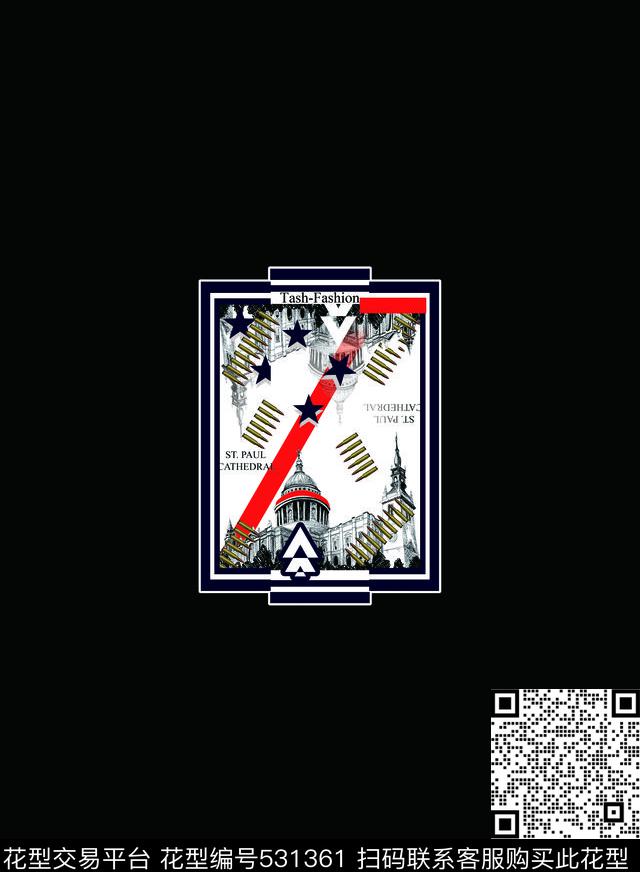 城堡红白条几何数码印花华亿平台下载（图片编号: 531361） - 瓦栏（Walan）