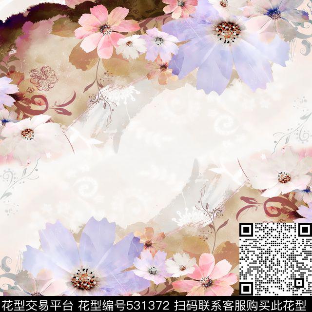 丝巾华亿平台方巾华亿平台抽象华亿平台数码印花华亿平台下载（图片编号: 531372） - 瓦栏（Walan）