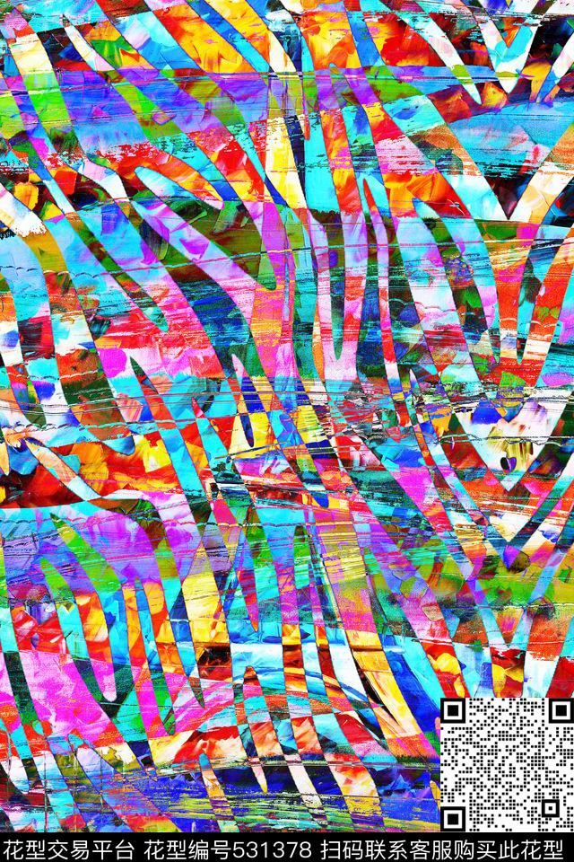 抽象创意服装面料创意图案设计数码印花华亿平台下载（图片编号: 531378） - 瓦栏（Walan）