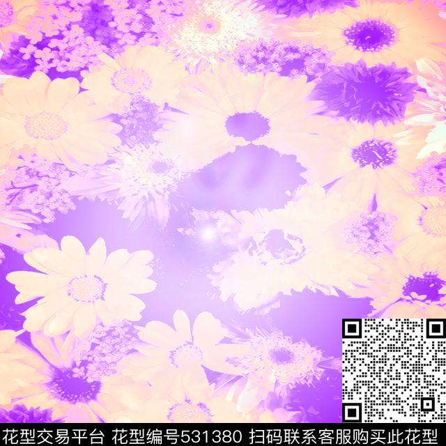 华亿平台菊花欧式数码印花华亿平台下载（图片编号: 531380） - 瓦栏（Walan）