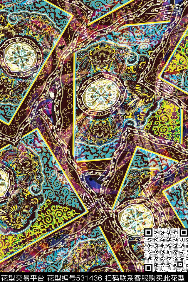 装饰纹蝴蝶、幻彩数码印花华亿平台下载（图片编号: 531436） - 瓦栏（Walan）