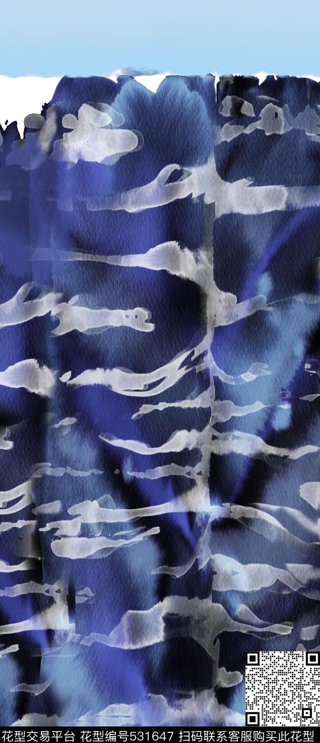 定位手绘水彩豹纹数码印花华亿平台下载（图片编号: 531647） - 瓦栏（Walan）