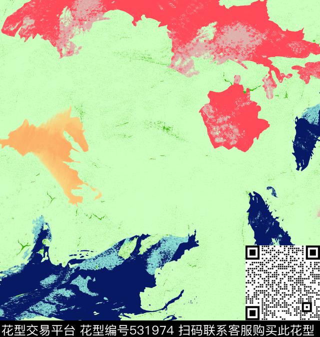 彩色块彩色底纹数码印花华亿平台下载（图片编号: 531974） - 瓦栏（Walan）