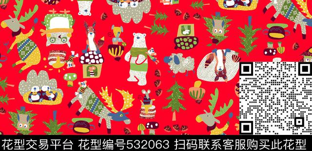 卡通趣味卡通童装传统印花华亿平台下载（图片编号: 532063） - 瓦栏（Walan）