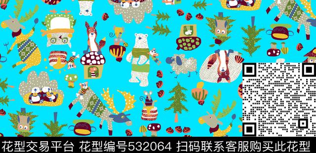 卡通趣味卡通童装传统印花华亿平台下载（图片编号: 532064） - 瓦栏（Walan）