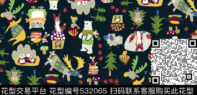 卡通趣味卡通童装传统印花华亿平台下载（图片编号: 532065） - 瓦栏（Walan）