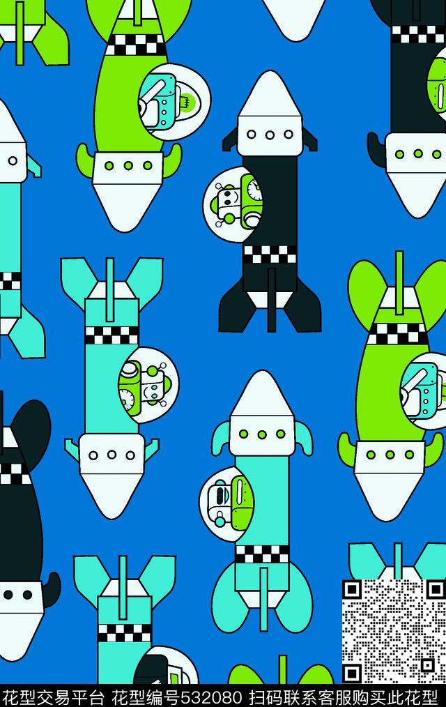 卡通飞机童装传统印花华亿平台下载（图片编号: 532080） - 瓦栏（Walan）