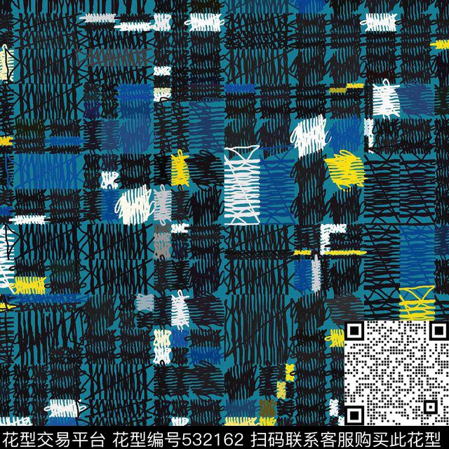 几何块面线条传统印花华亿平台下载（图片编号: 532162） - 瓦栏（Walan）