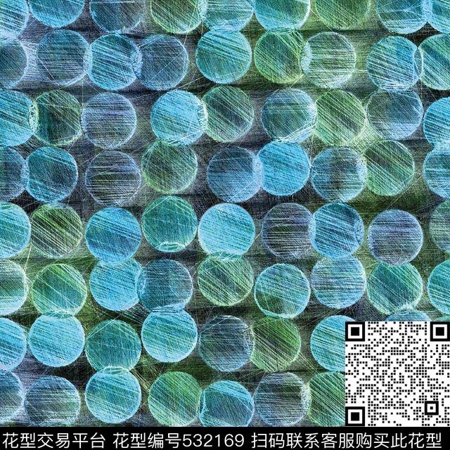 线条圆形几何数码印花华亿平台下载（图片编号: 532169） - 瓦栏（Walan）