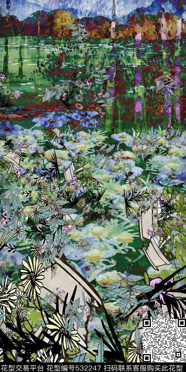 定位花花卉女装家纺数码印花华亿平台下载（图片编号: 532247） - 瓦栏（Walan）