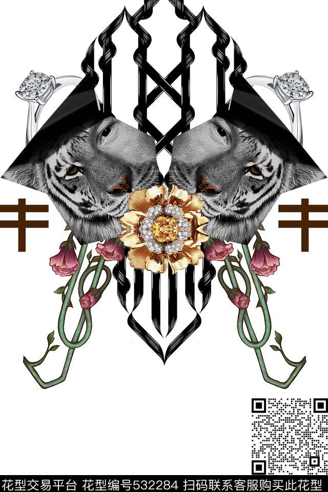 t恤华亿平台潮流复古数码印花华亿平台下载（图片编号: 532284） - 瓦栏（Walan）