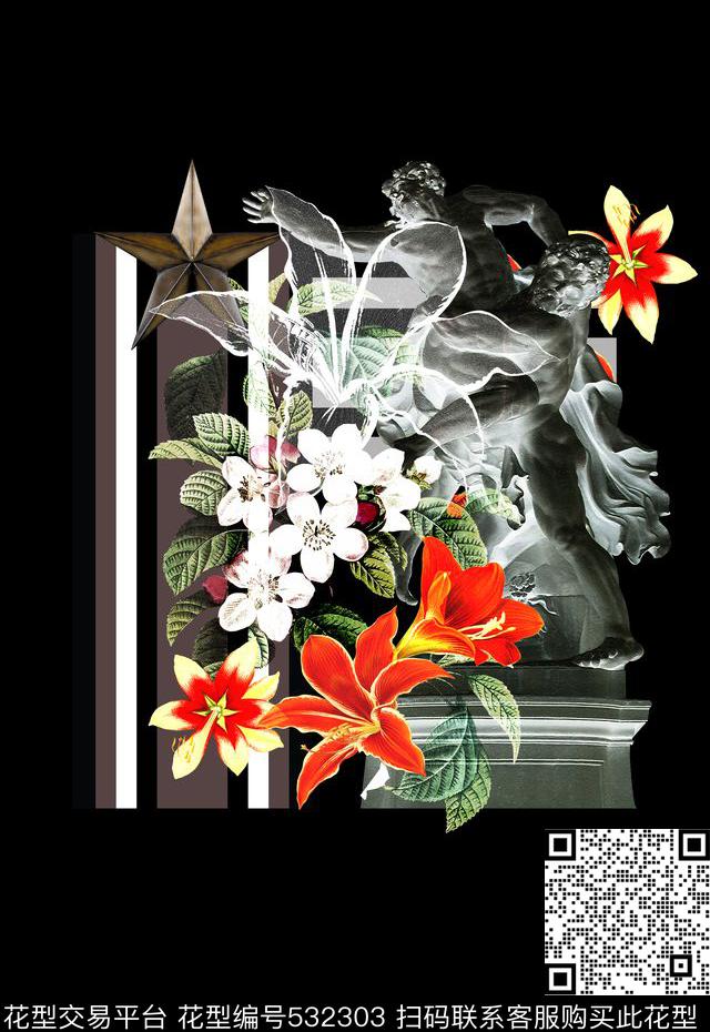 男装T恤卫衣潮流时尚定位男装数码印花华亿平台下载（图片编号: 532303） - 瓦栏（Walan）