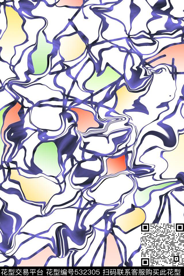 抽象动物动物纹数码印花华亿平台下载（图片编号: 532305） - 瓦栏（Walan）