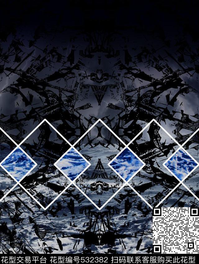 抽象海浪纹理数码印花华亿平台下载（图片编号: 532382） - 瓦栏（Walan）