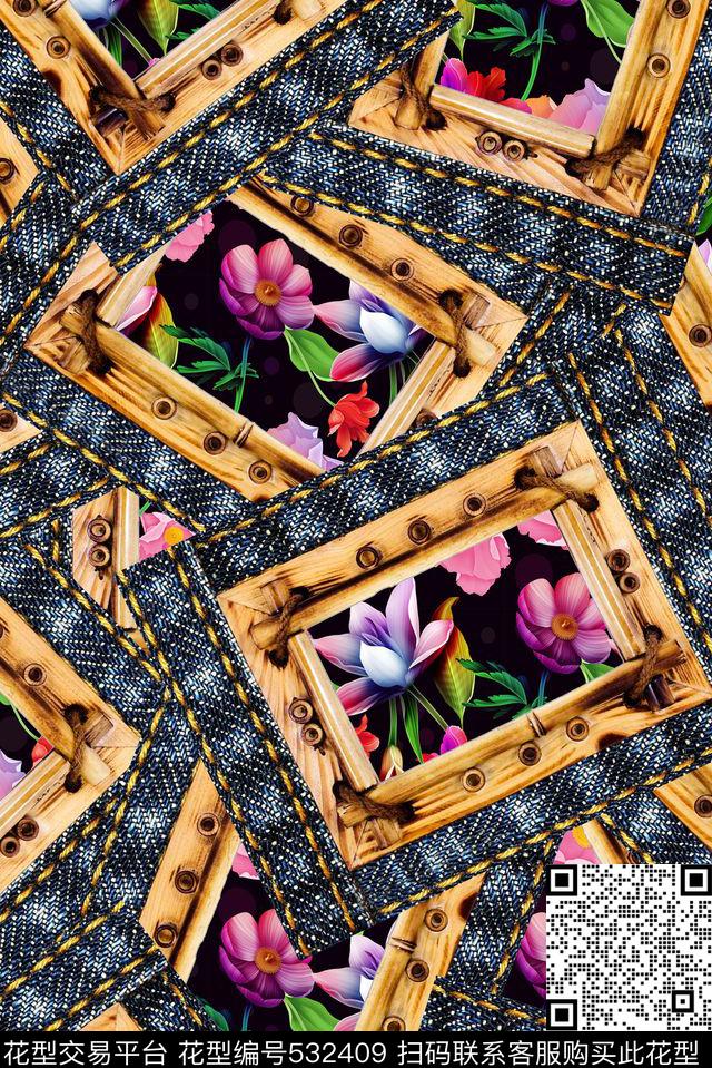 时尚大牌欧美风格服装设计数码印花数码印花华亿平台下载（图片编号: 532409） - 瓦栏（Walan）