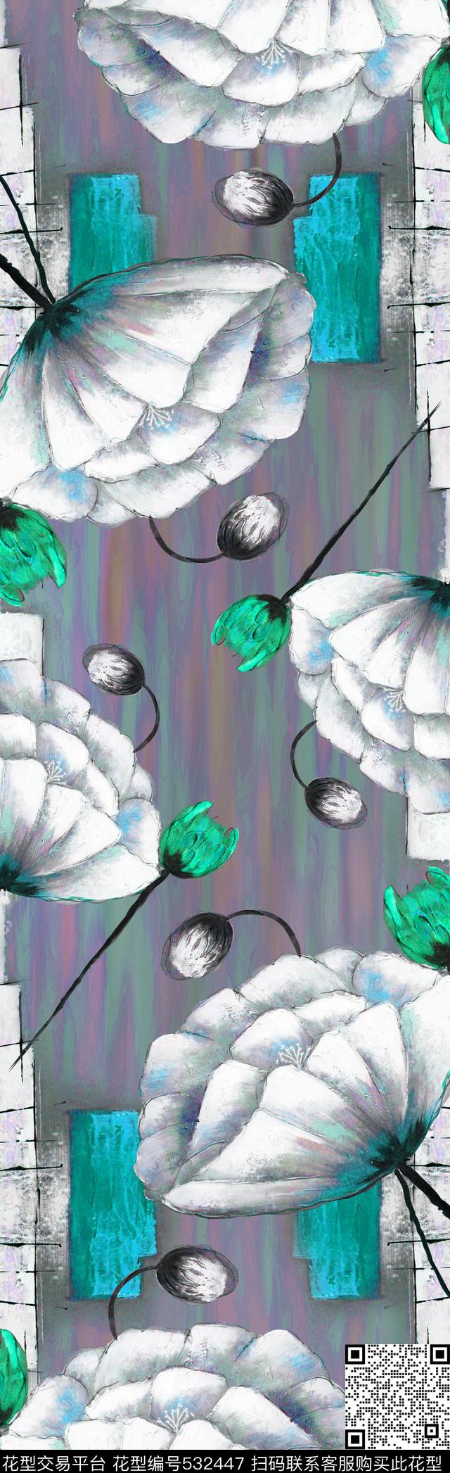 手绘油画版画数码印花华亿平台下载（图片编号: 532447） - 瓦栏（Walan）