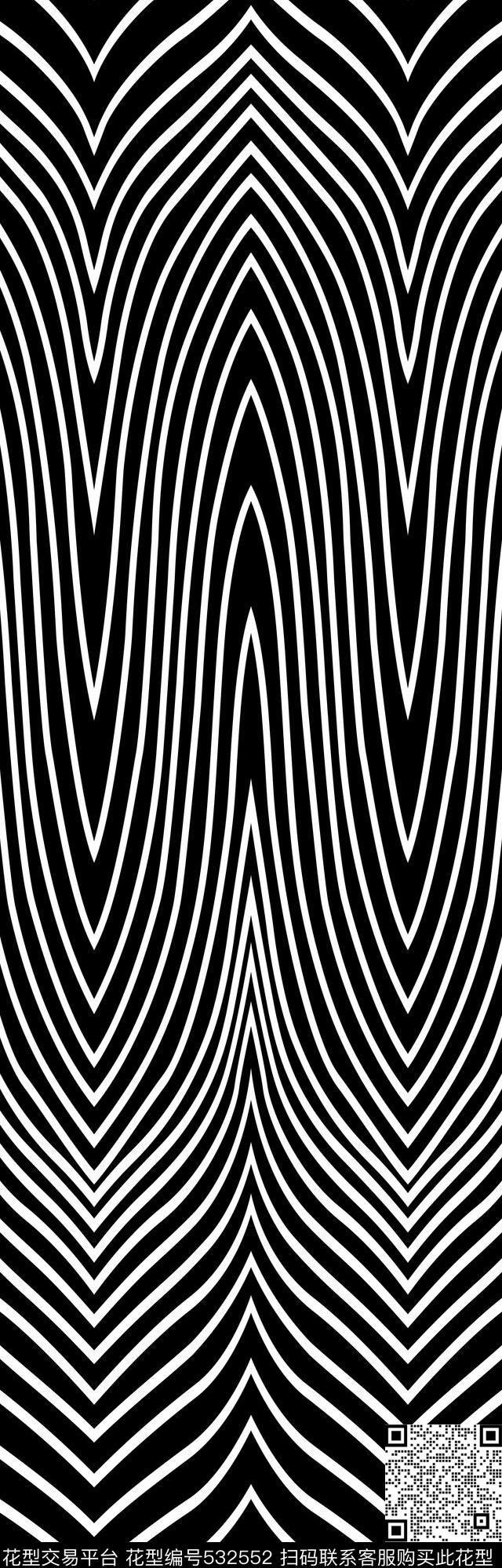 传统印花几何条纹线条条纹传统印花华亿平台下载（图片编号: 532552） - 瓦栏（Walan）