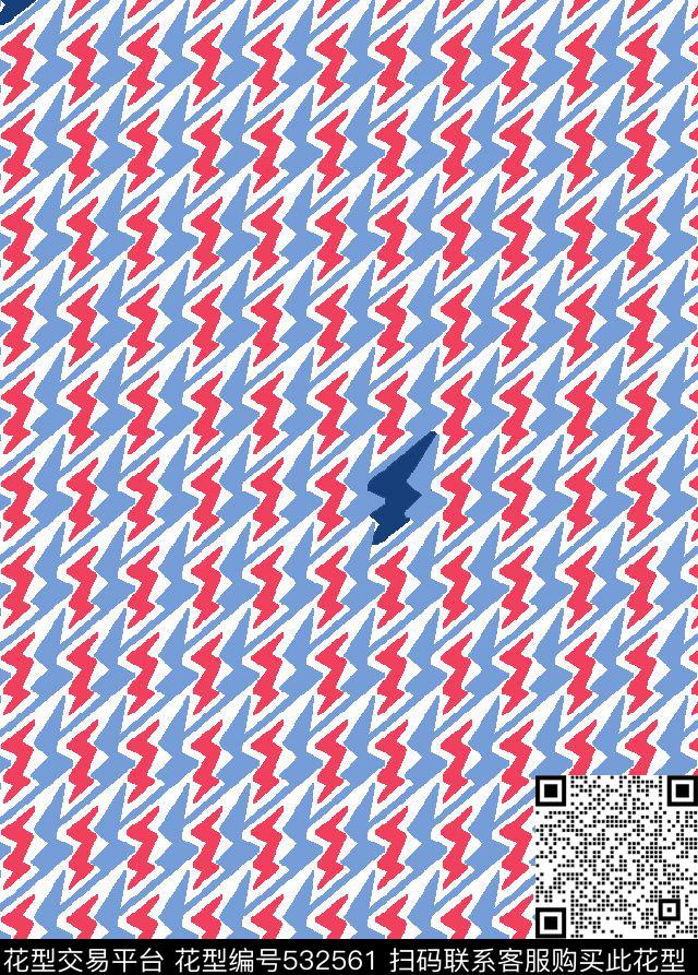 时尚几何闪电几何传统印花华亿平台下载（图片编号: 532561） - 瓦栏（Walan）