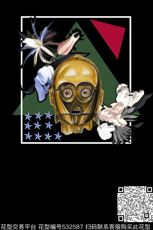 t恤华亿平台潮流复古数码印花华亿平台下载（图片编号: 532587） - 瓦栏（Walan）