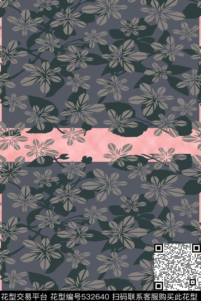 抽象云彩花朵传统印花华亿平台下载（图片编号: 532640） - 瓦栏（Walan）