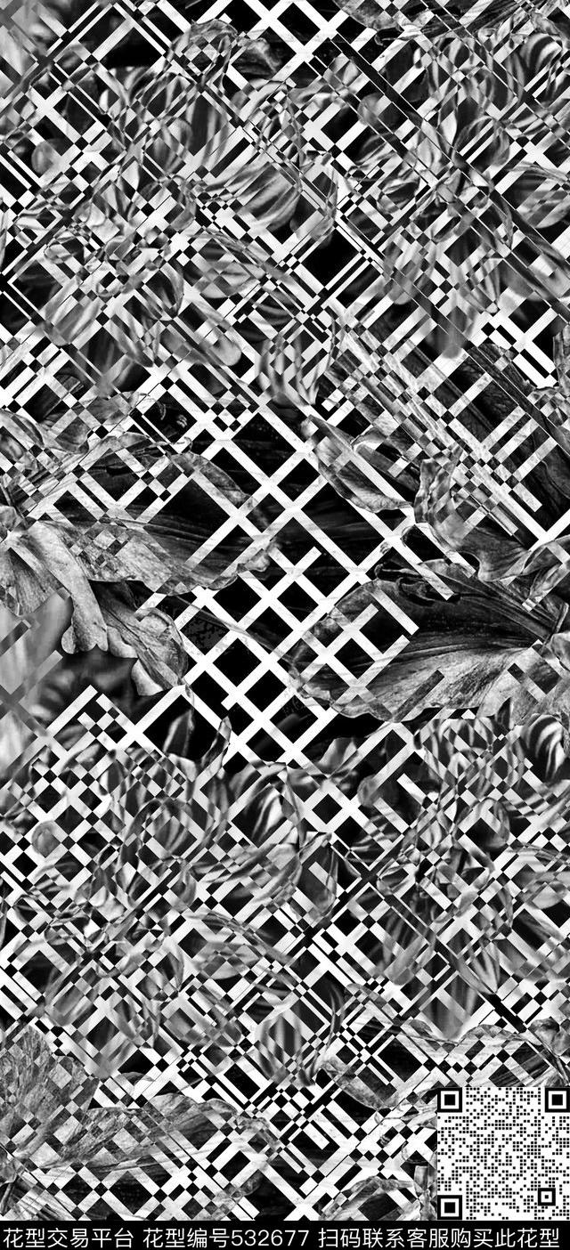 民族风网状格子传统印花华亿平台下载（图片编号: 532677） - 瓦栏（Walan）