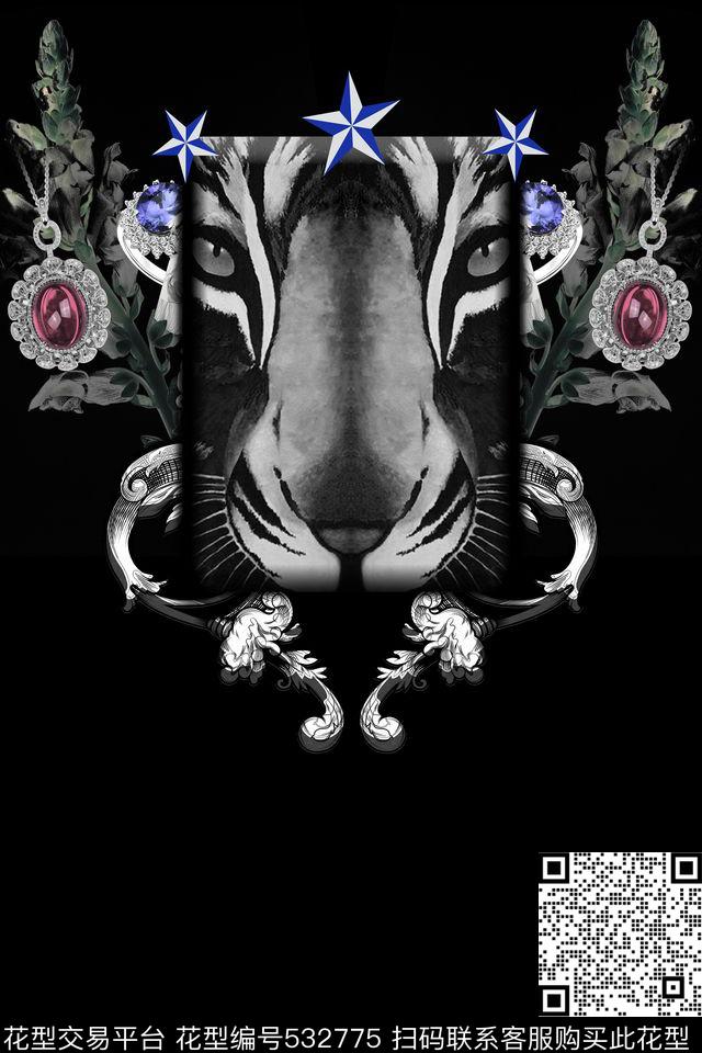 潮流复古男装华亿平台数码印花华亿平台下载（图片编号: 532775） - 瓦栏（Walan）