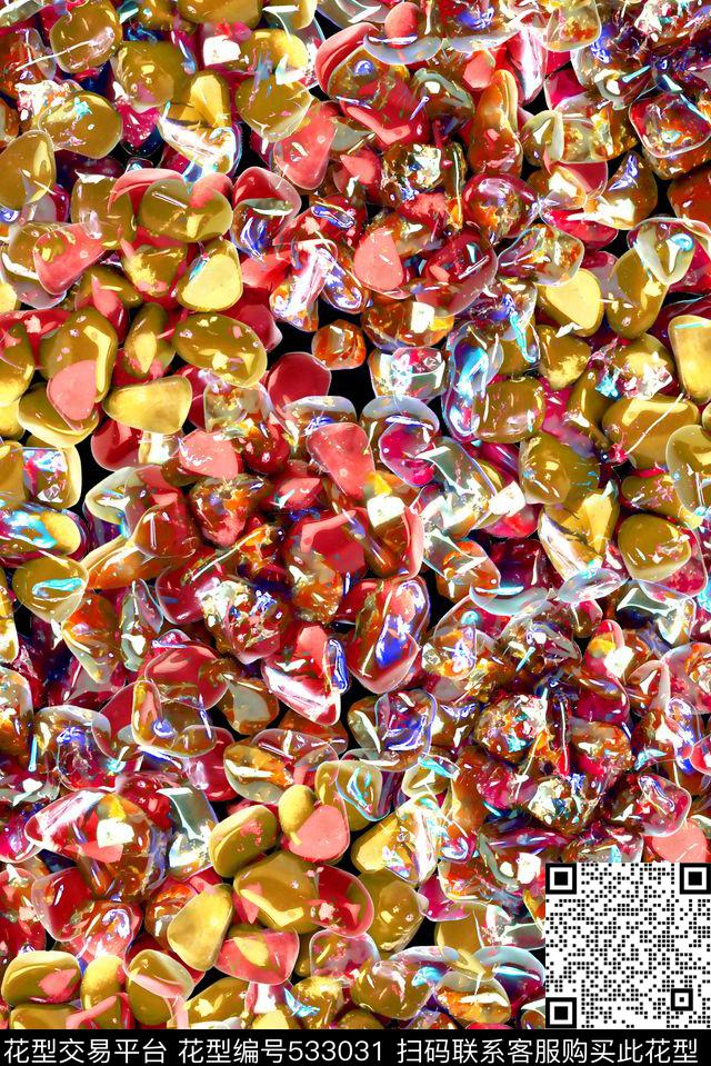 矿石鹅软石纹理数码印花华亿平台下载（图片编号: 533031） - 瓦栏（Walan）