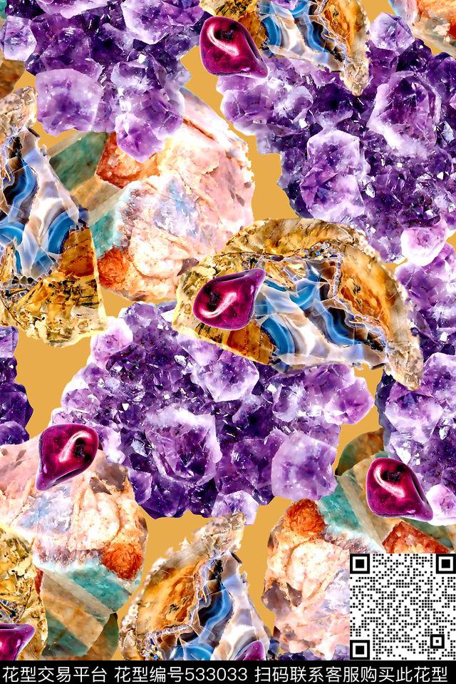 抽象矿石地质数码印花华亿平台下载（图片编号: 533033） - 瓦栏（Walan）