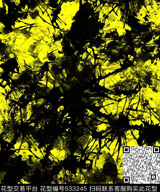 抽象肌理炫彩传统印花华亿平台下载（图片编号: 533245） - 瓦栏（Walan）