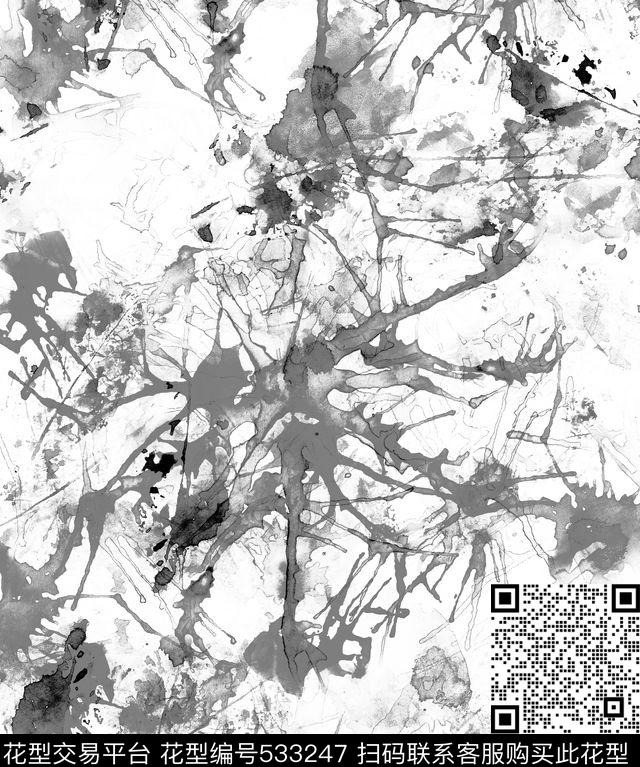 抽象肌理炫彩数码印花华亿平台下载（图片编号: 533247） - 瓦栏（Walan）