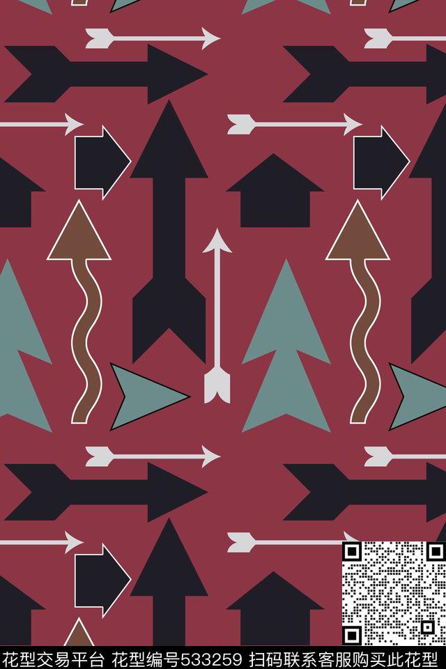 符号箭头装饰传统印花华亿平台下载（图片编号: 533259） - 瓦栏（Walan）