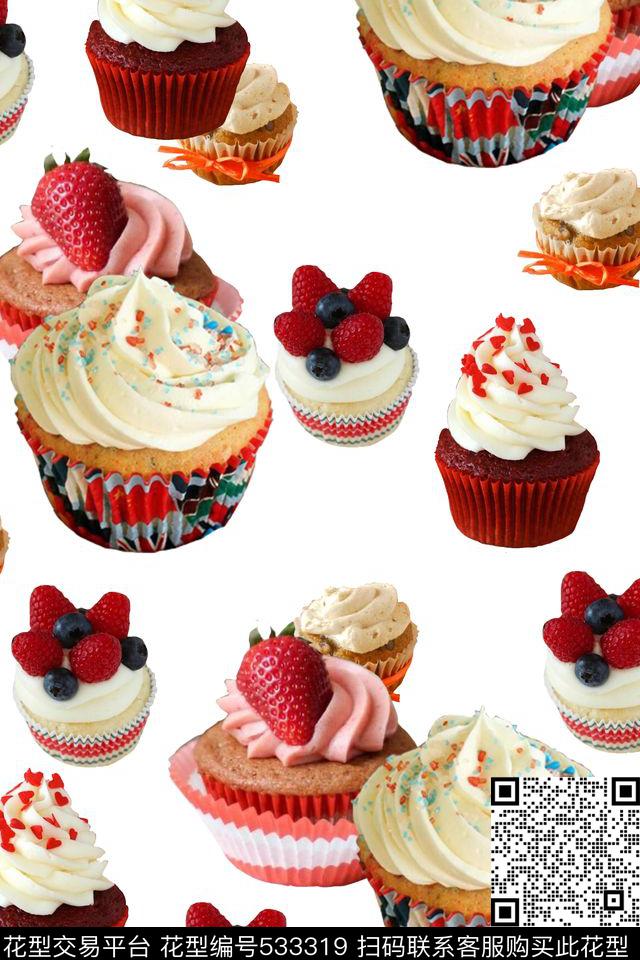 创意服装面料创意图案设计蛋糕数码印花华亿平台下载（图片编号: 533319） - 瓦栏（Walan）